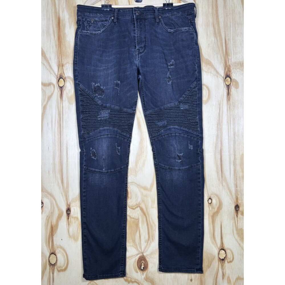 Guess Jeans Mens 36 Gray Slim Tapered Denim